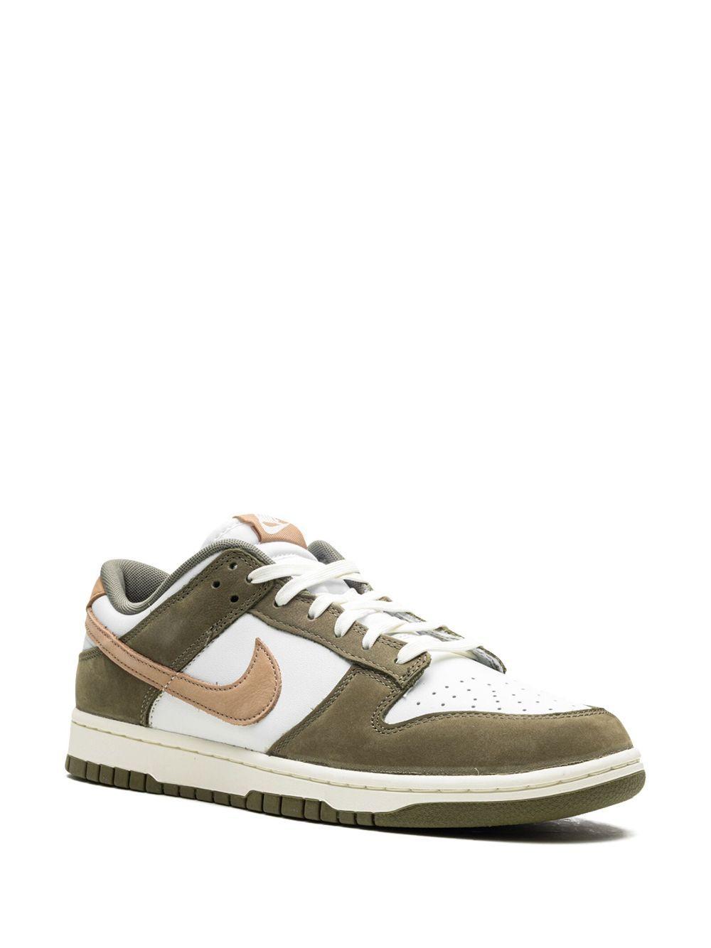 NIKE Dunk Low Retro Premium Sneakers Medium Olive / Summit White In Green Product Image