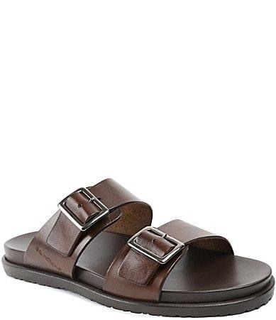 Men's Erasmo Double Buckle Leather Sandals Product Image