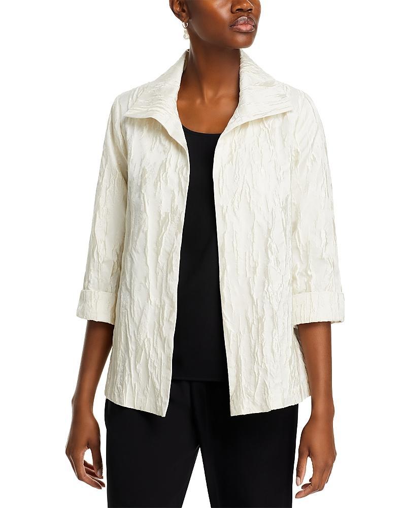 Womens Textured Jacquard A-Line Jacket Product Image