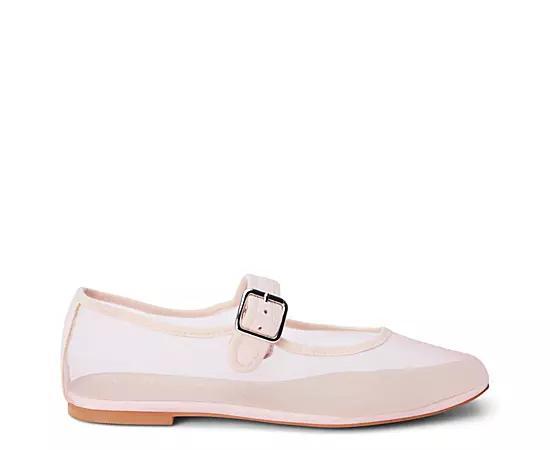 Coconuts Womens Tribeca Mesh Square-Toe Mary Jane Ballet Flat. Product Image