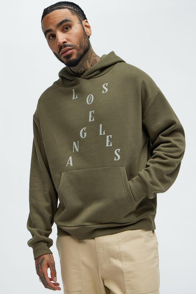 The Cross Of LA Hoodie - Olive Product Image