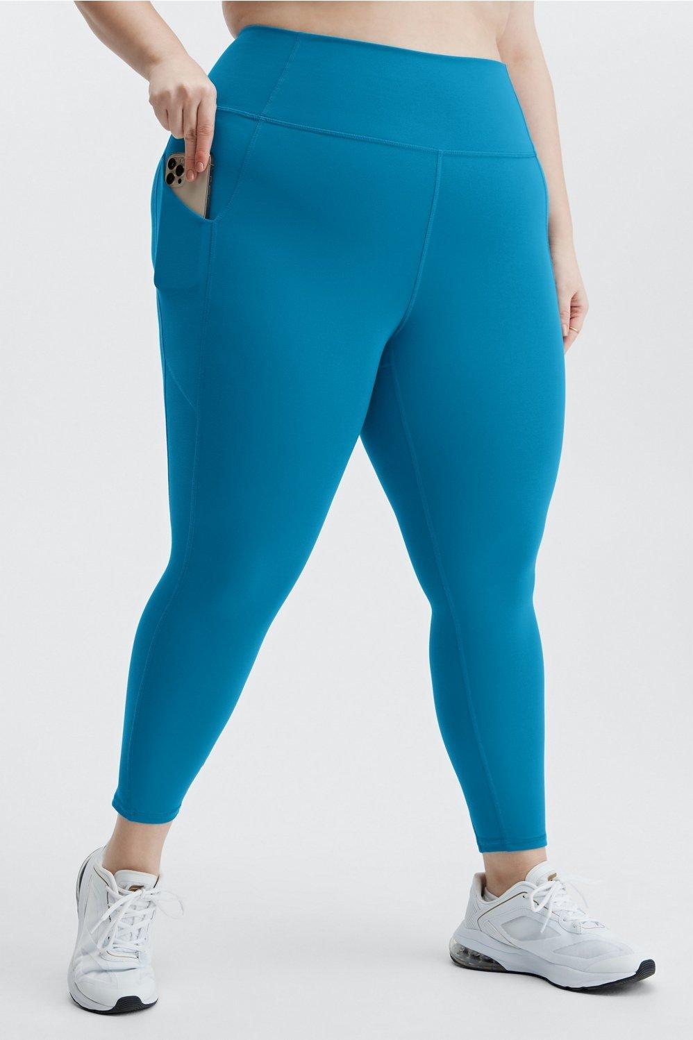 Fabletics Oasis High-Waisted 7/8 Legging Womens blue Size XXL Product Image