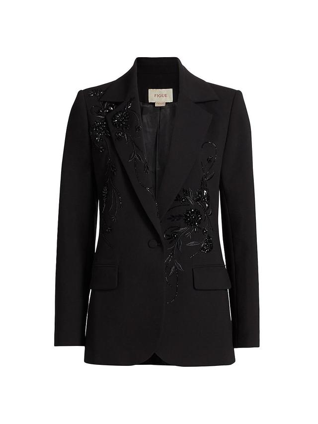 Womens Robin Sequined Single-Breasted Blazer Product Image