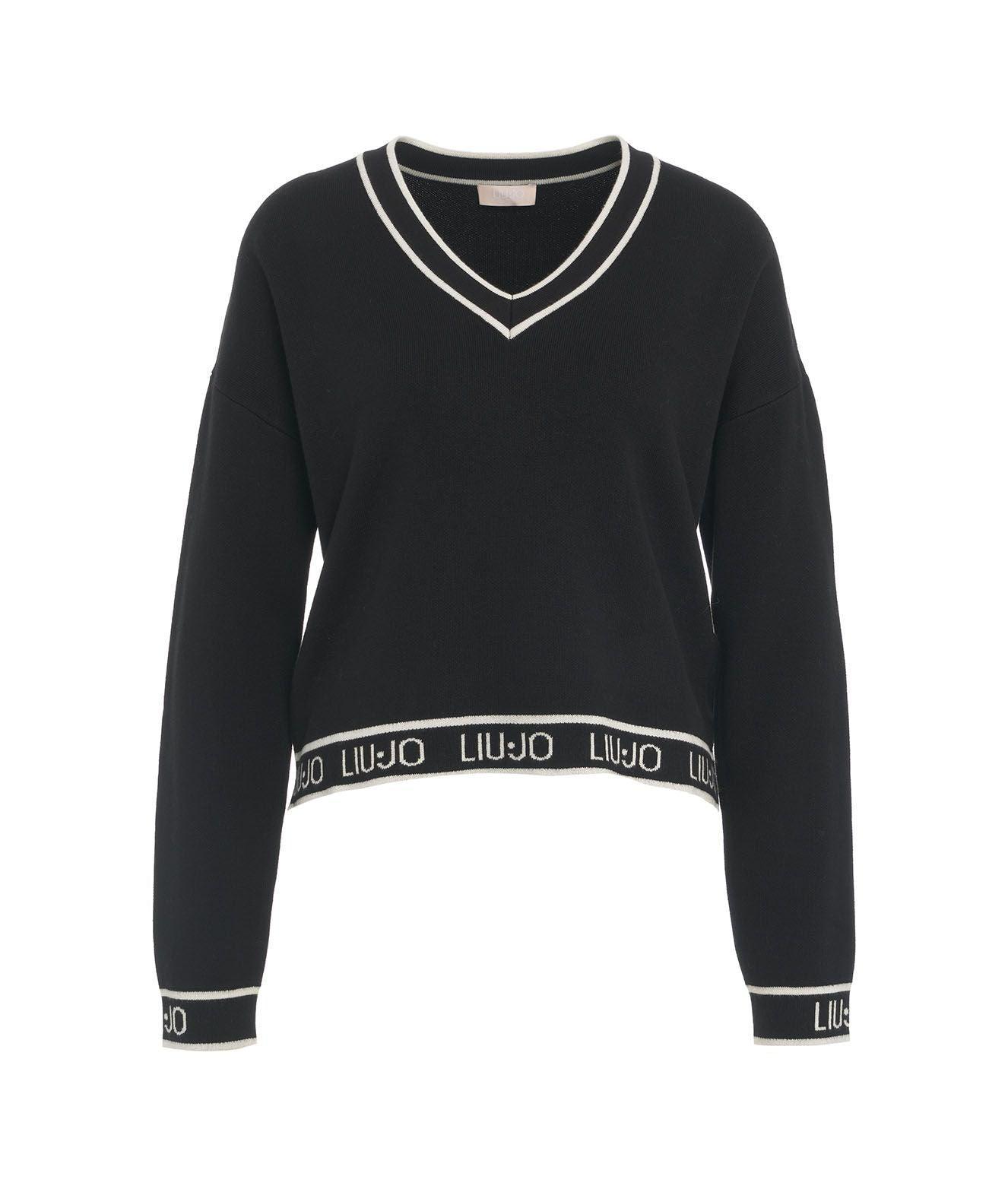 Knitted sweater with logo details Product Image