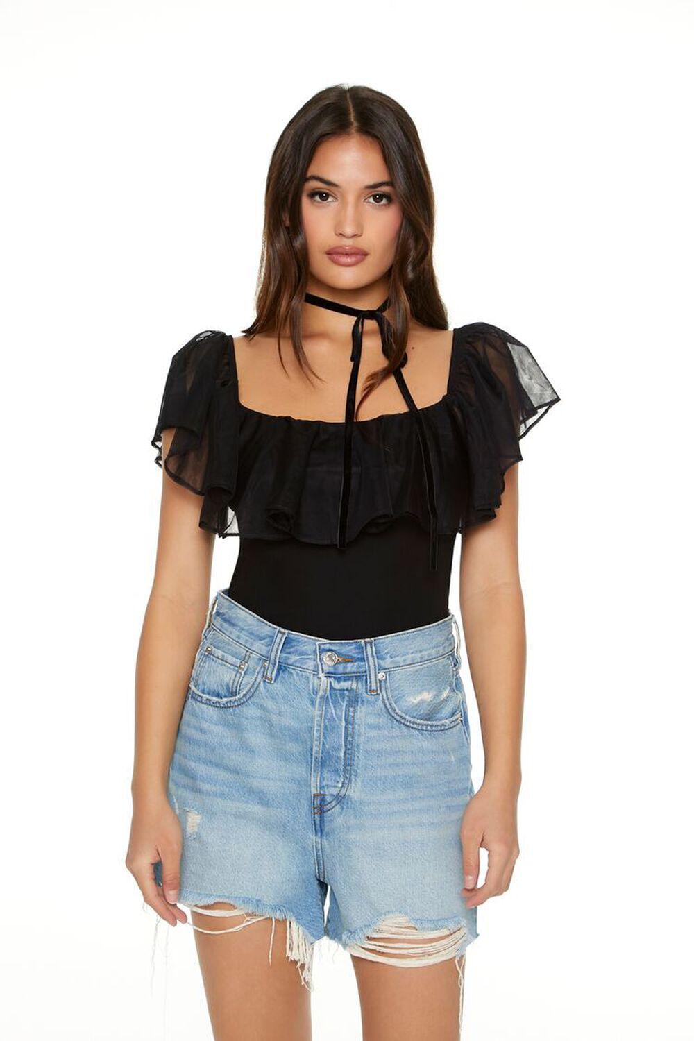 Ruffle-Trim Bodysuit | Forever 21 Product Image