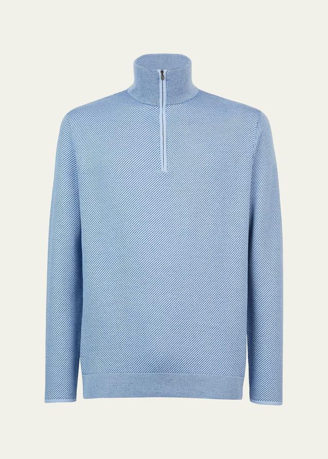 Mens Cashmere Half-Zip Sweater Product Image