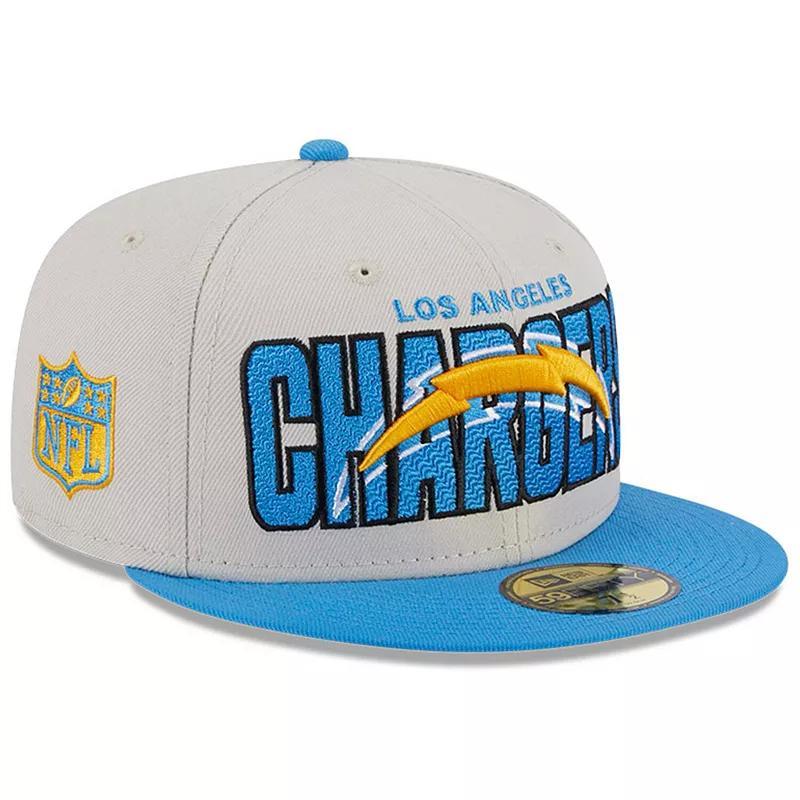 Mens New Era Stone Los Angeles Chargers 2023 Nfl Draft On Stage 59FIFTY Fitted Hat - Stone Product Image