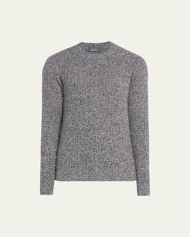 Mens Cashmere Marled Knit Crewneck Sweater Product Image