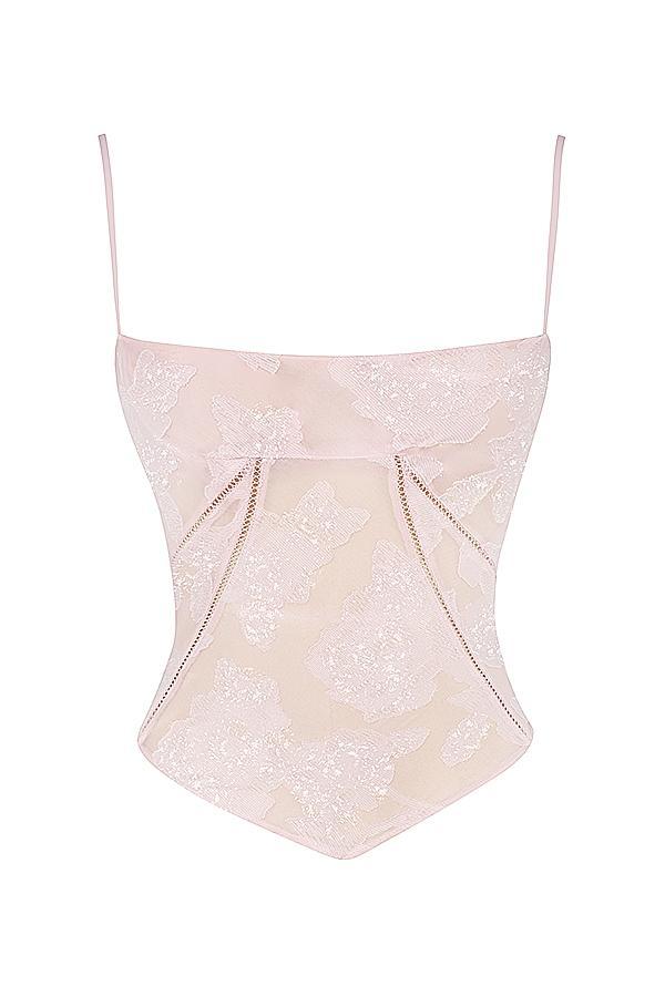 Lisette Pink Floral Lace Camisole Product Image