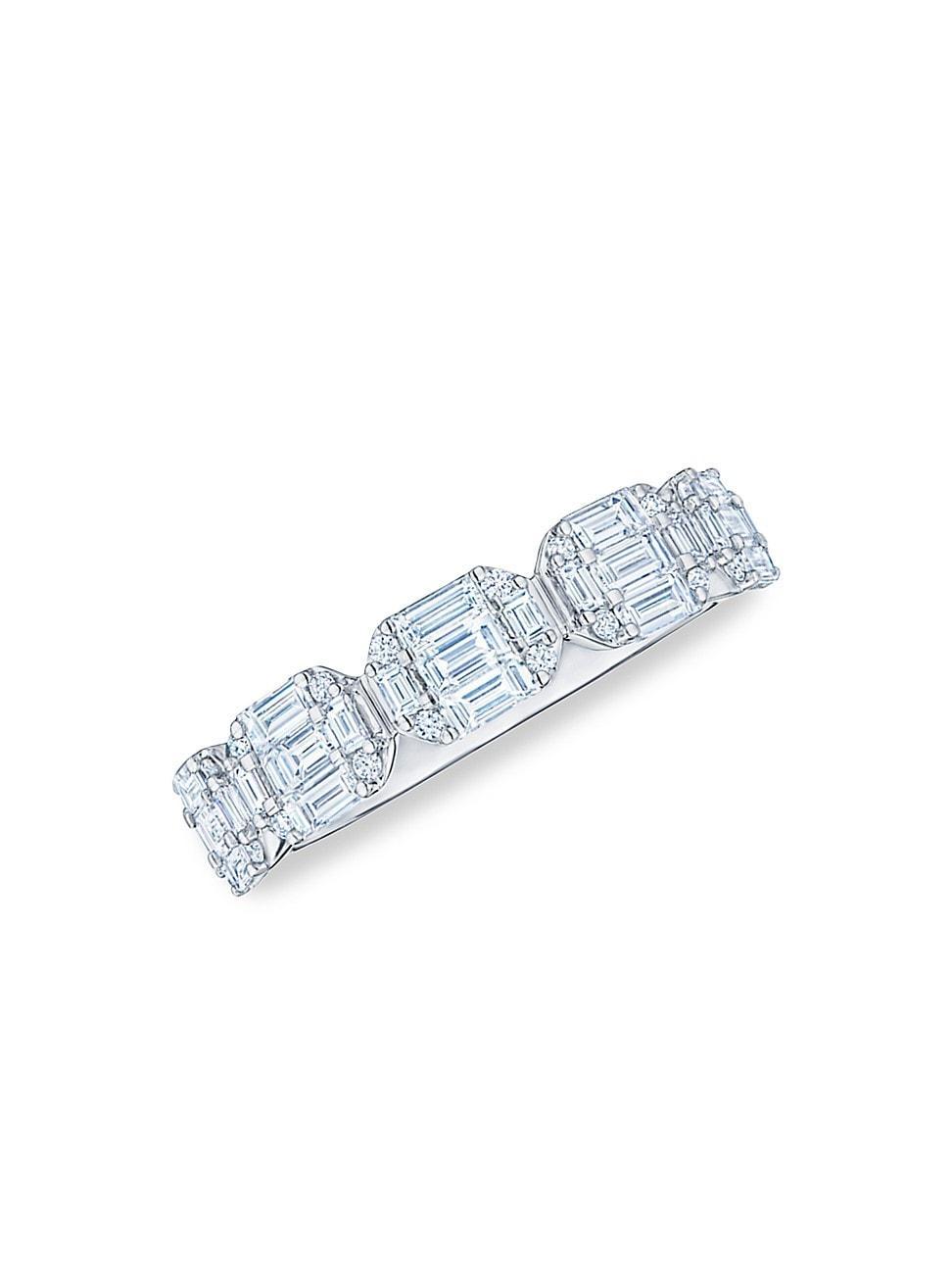 Womens 18K White Gold & Diamond Ring Product Image