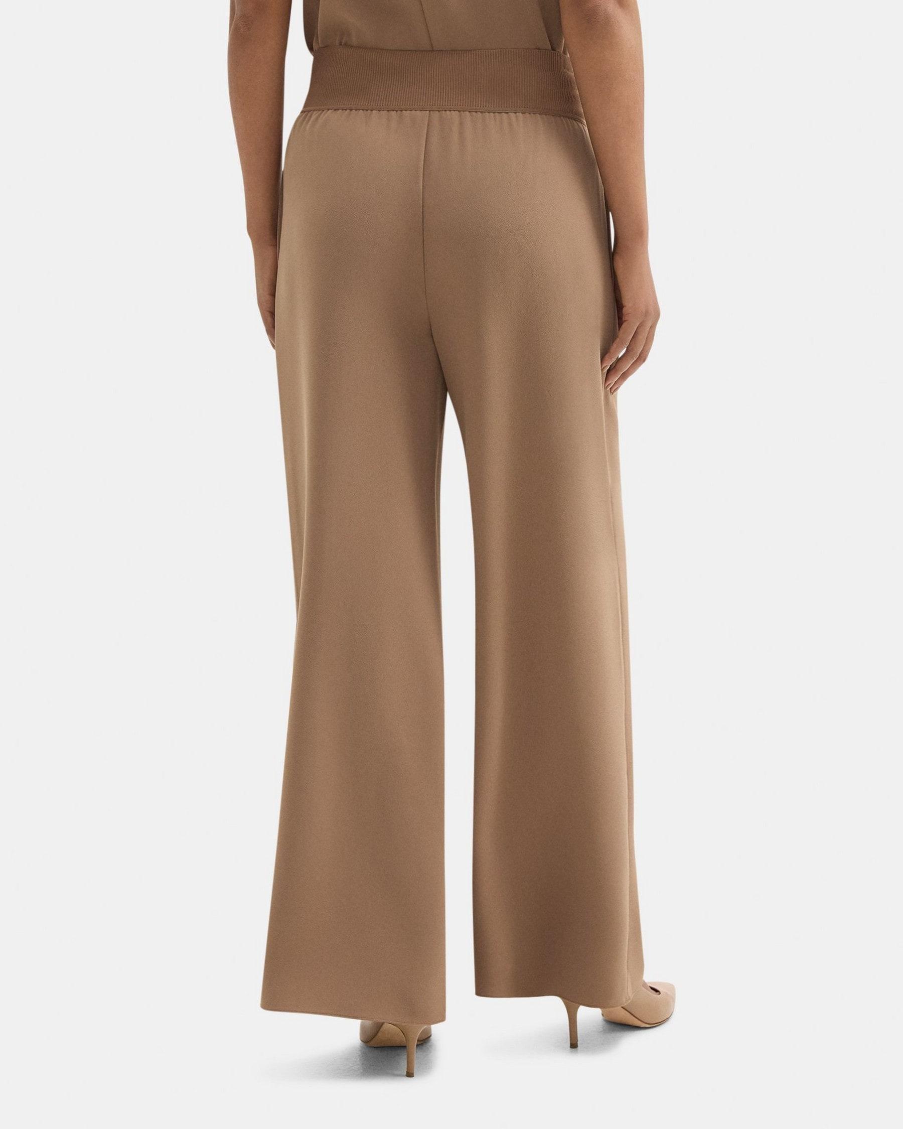 High-Waist Wide-Leg Pant in Crepe Product Image