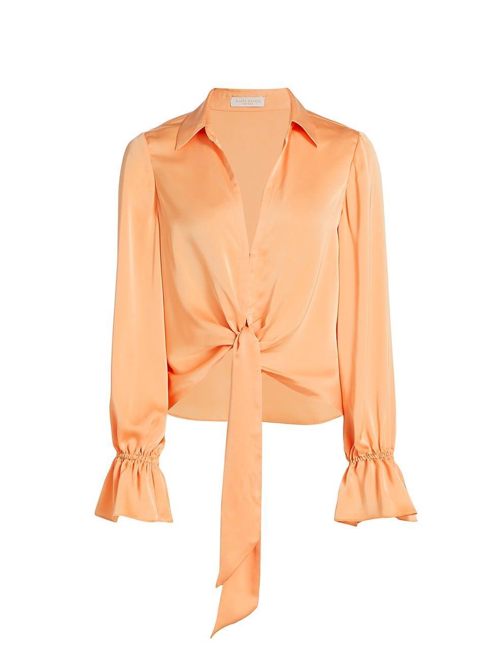 Womens Carter Satin Self-Tie Blouse Product Image