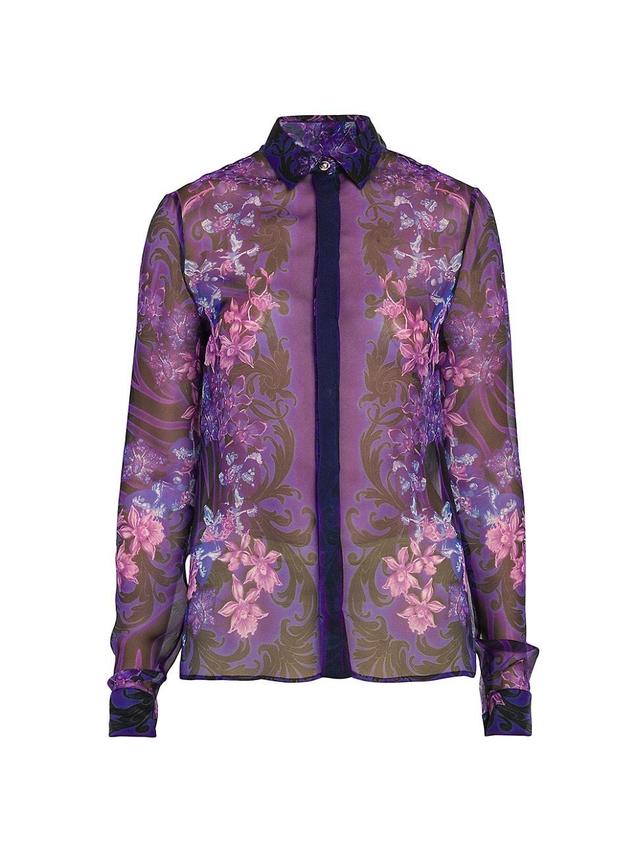 Womens Orchid Chiffon Shirt Product Image