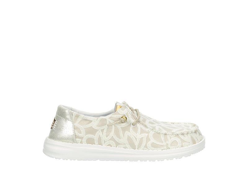 Hey Dude Wendy Metallic Lace (Cream) Women's Shoes Product Image