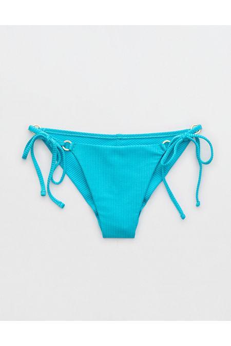 Aerie Shine Rib Cheekiest Tie Bikini Bottom Women's Product Image