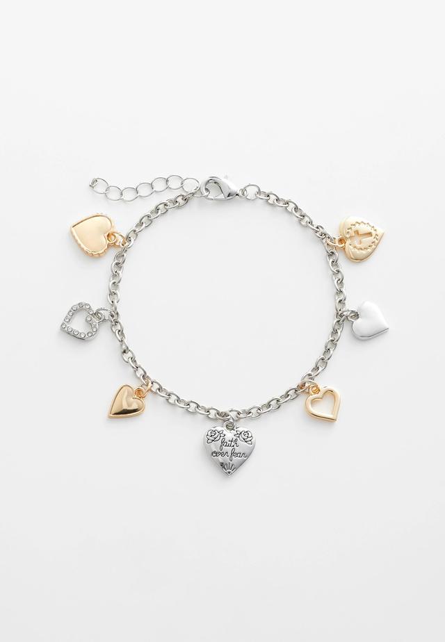 Faith Over Fear Heart Charm Bracelet Product Image