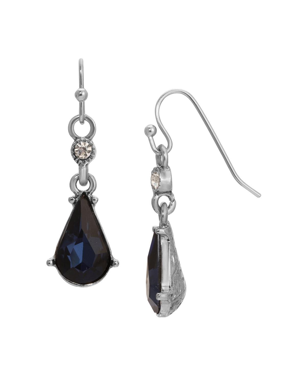 2028 Crystal Blue Pear-Shape Earrings Product Image