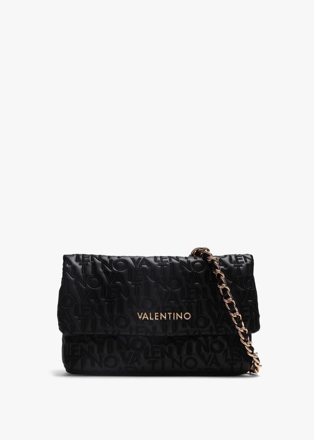 VALENTINO GARAVANI Dram Nero Embroidered Logo Cross-body Bag In Bke Product Image