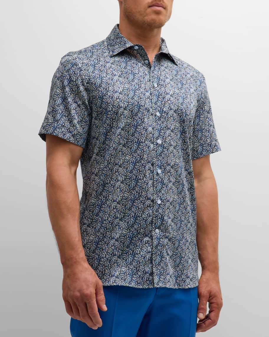 Mens Palm-Print Sport Shirt Product Image