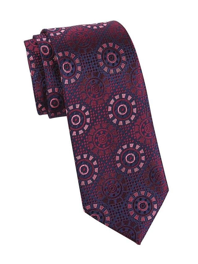 Mens Medallion Woven Silk Tie Product Image