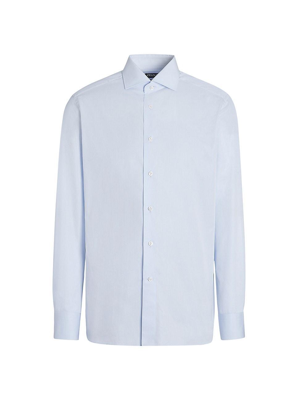 Mens Micro-Striped Centoventimila Cotton Shirt Product Image