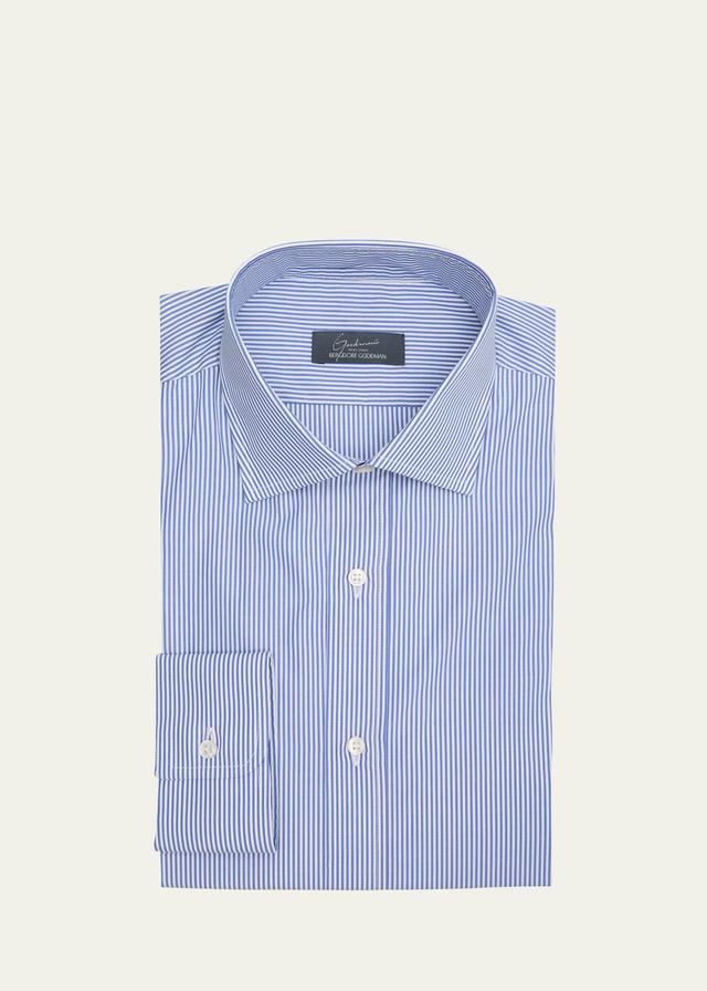 Mens Cotton Bengal Stripe-Print Dress Shirt Product Image