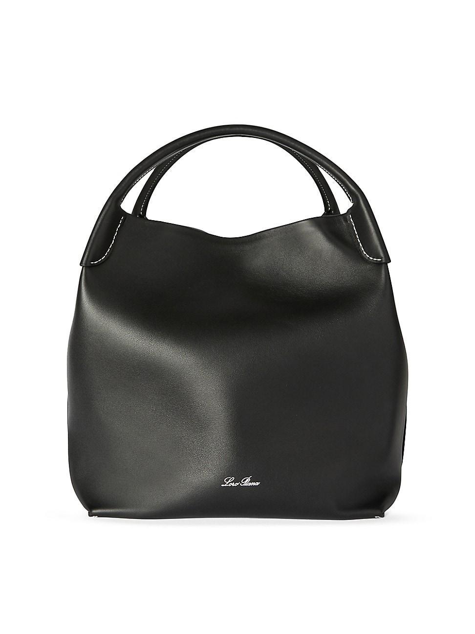 Womens Bale Large Rounded Leather Bag Product Image