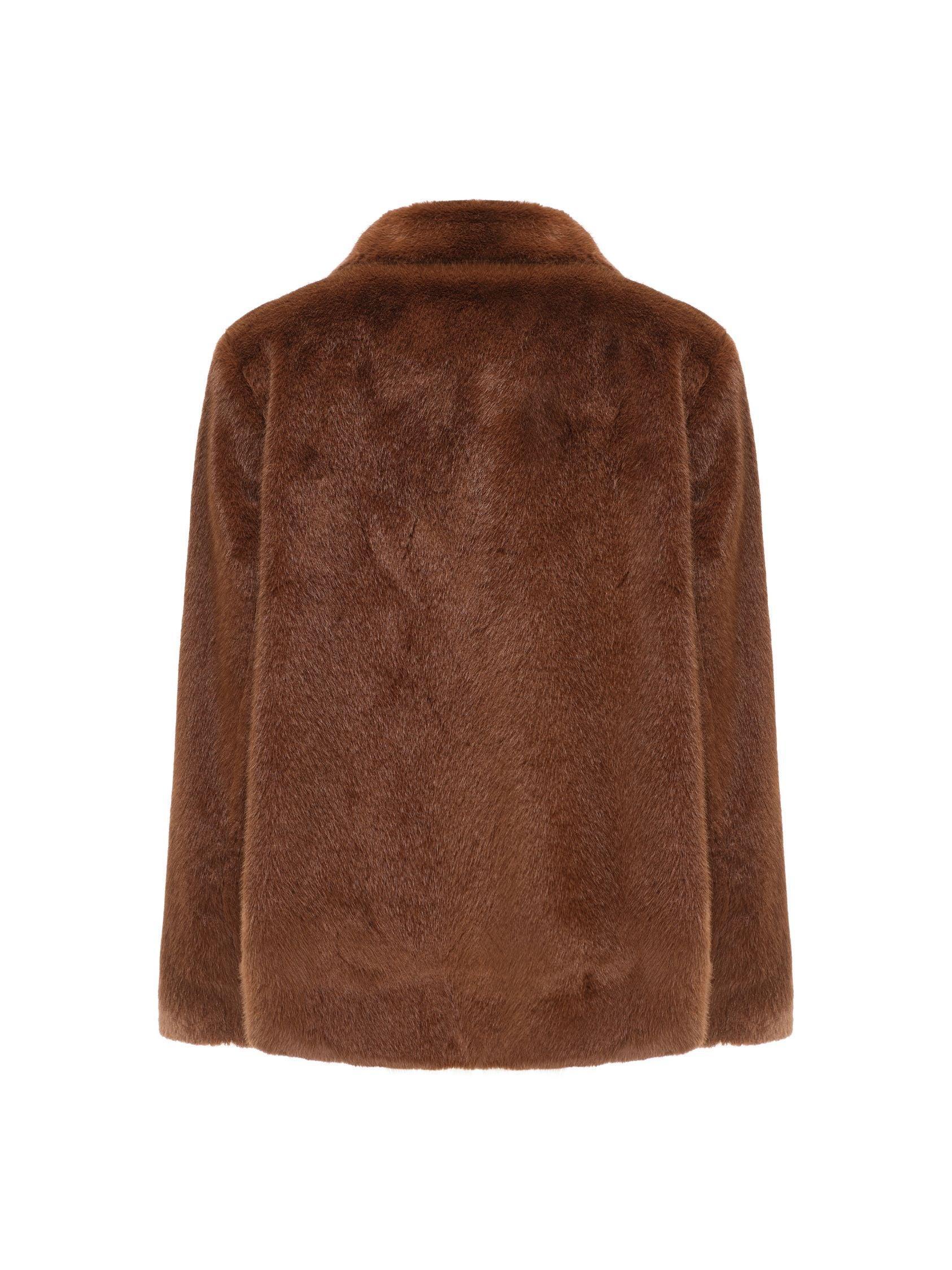 Phoebe Fur Jacket (Brown) Product Image