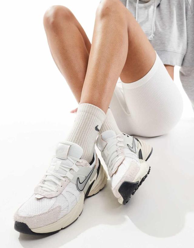 Nike V2K Run sneakers in white and silver Product Image