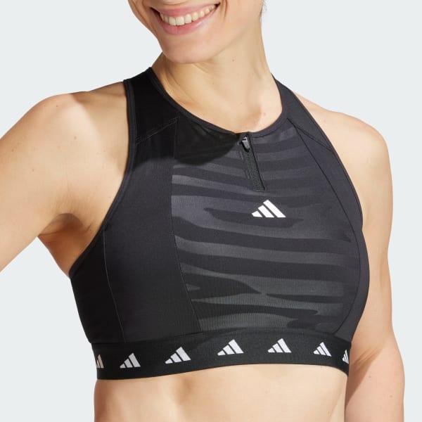 Powerimpact Training Medium-Support Techfit High-Neck Zip Bra Product Image