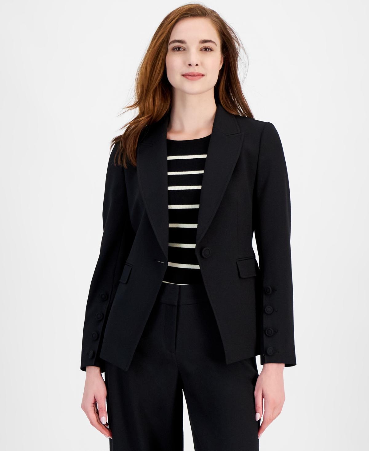 Tahari Asl Womens Single-Button Peak-Lapel Blazer Product Image