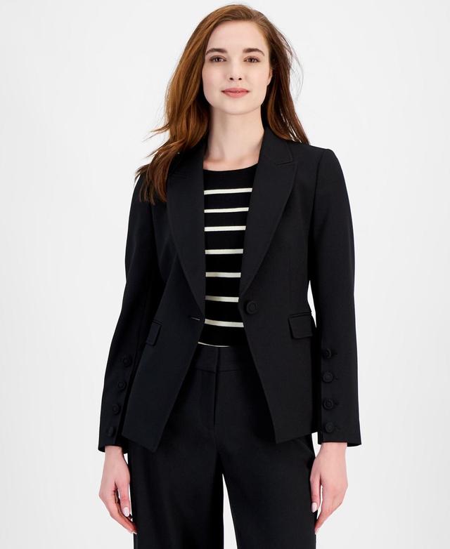 Tahari Asl Womens Single-Button Peak-Lapel Blazer Product Image