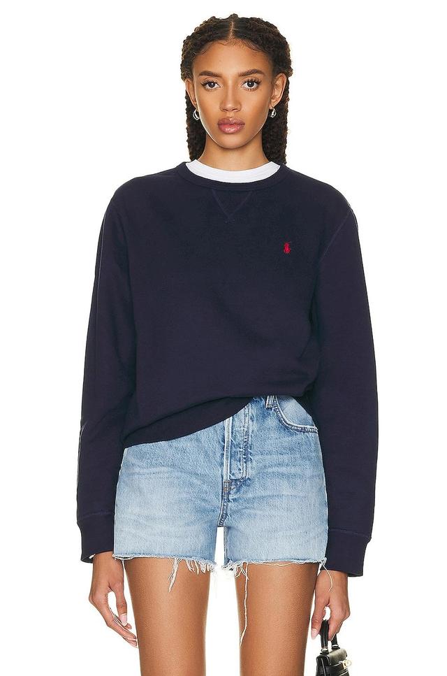 Polo Ralph Lauren Fleece Sweatshirt in Cruise Navy - Blue. Size M (also in L, S, XL, XXL). Product Image