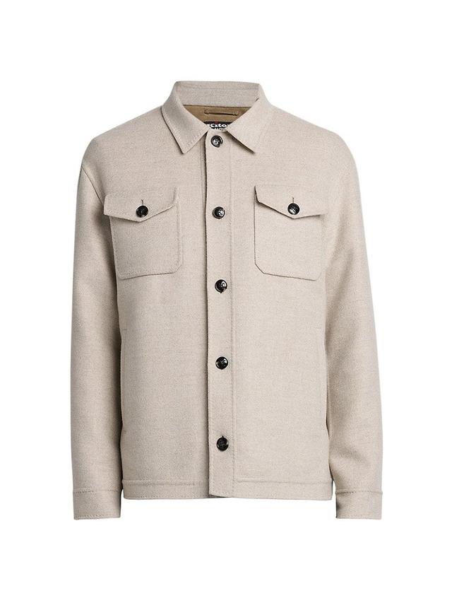 Mens Wool-Cashmere Button-Front Jacket Product Image