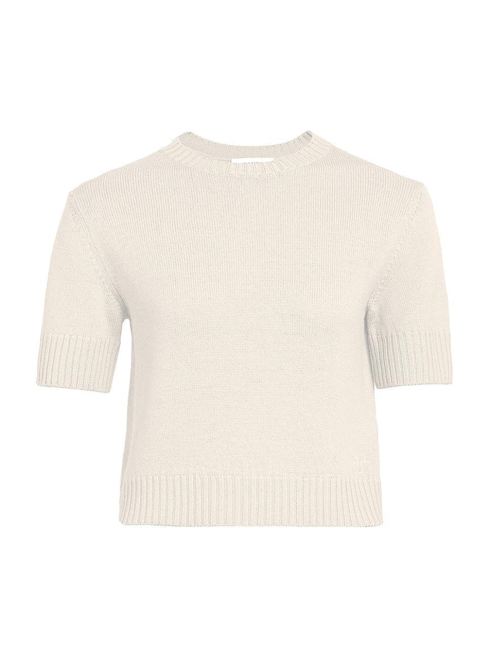 Womens Cropped Wool Sweater Product Image