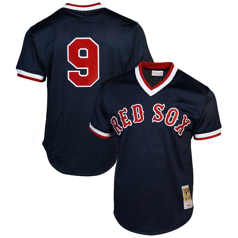 Mens Ted Williams Boston Red Sox 1990 Authentic Cooperstown Collection Batting Practice Jersey - Navy Blue - Navy Product Image