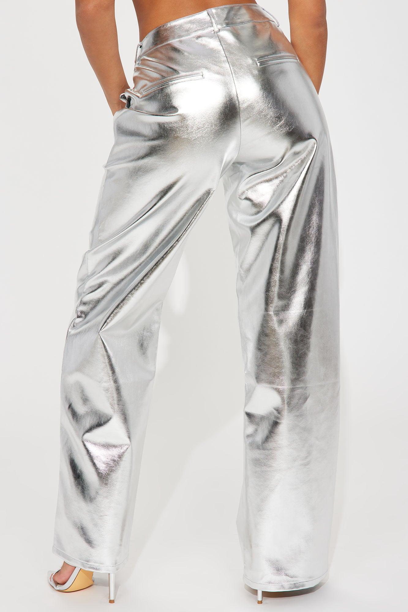 Disco Party Metallic Pant - Silver Product Image