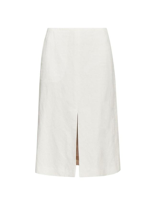 Womens Linen-Cotton Midi-Skirt Product Image