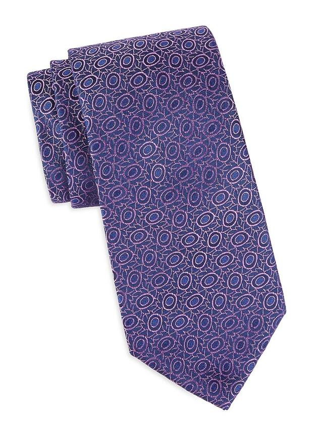 Mens Open Bean Silk Jacquard Tie Product Image