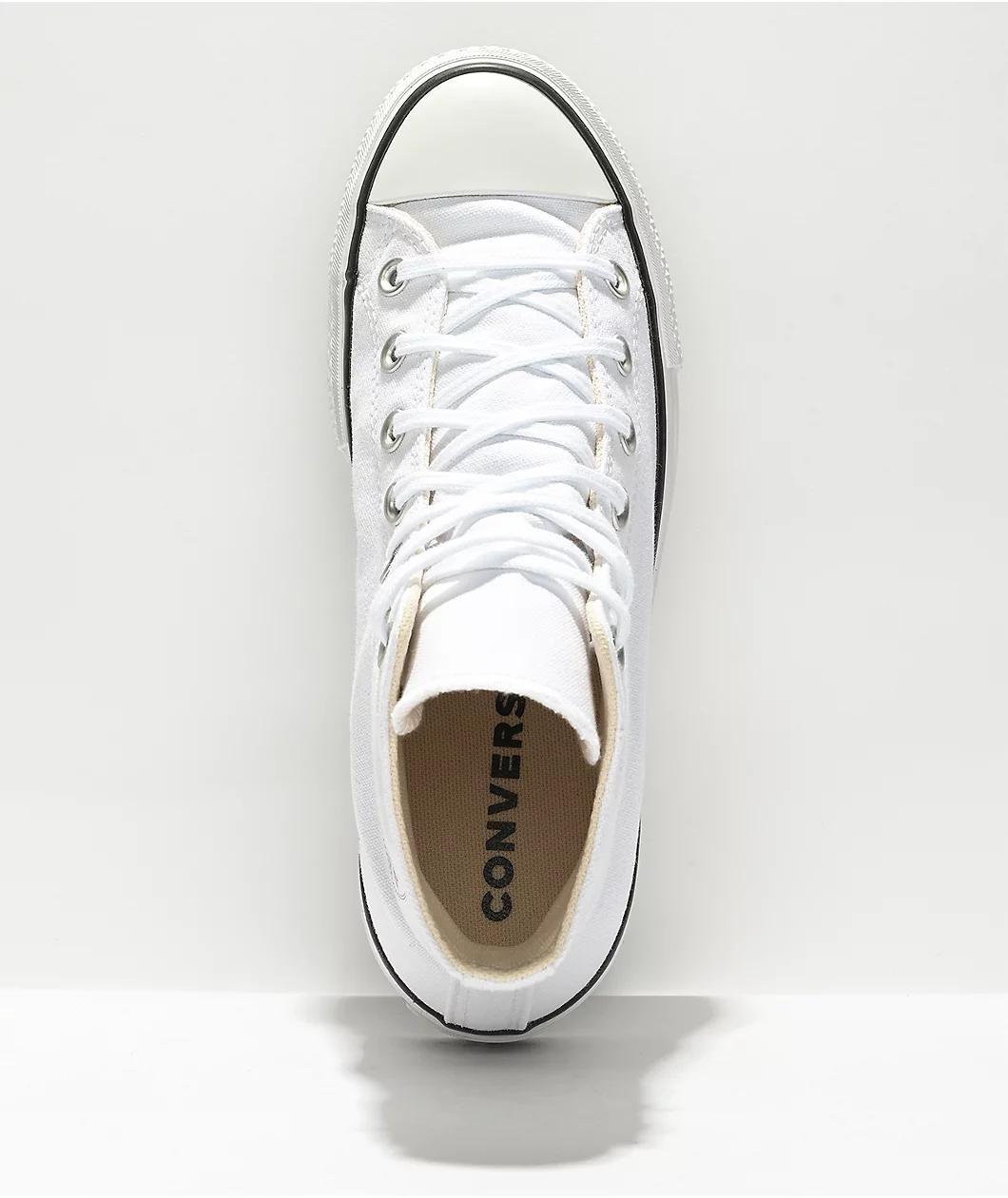 Converse Chuck Taylor All Star Lift White & Black High Top Platform Shoes Product Image