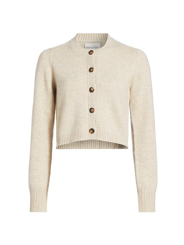 Womens Zephir Cropped Slim-Fit Cashmere Cardigan Product Image