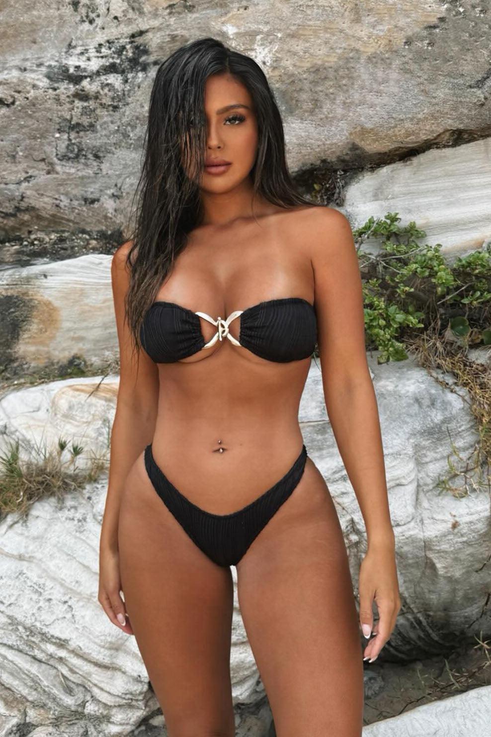 Link Up 2 Piece Bikini - Black Product Image