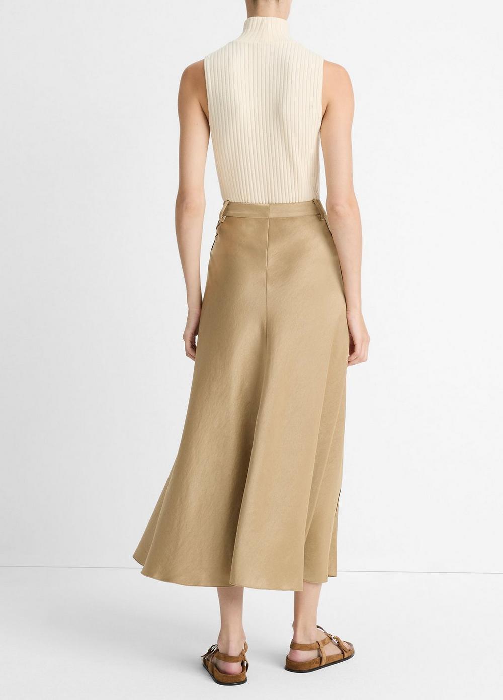 Satin A-Line Trouser Skirt Product Image