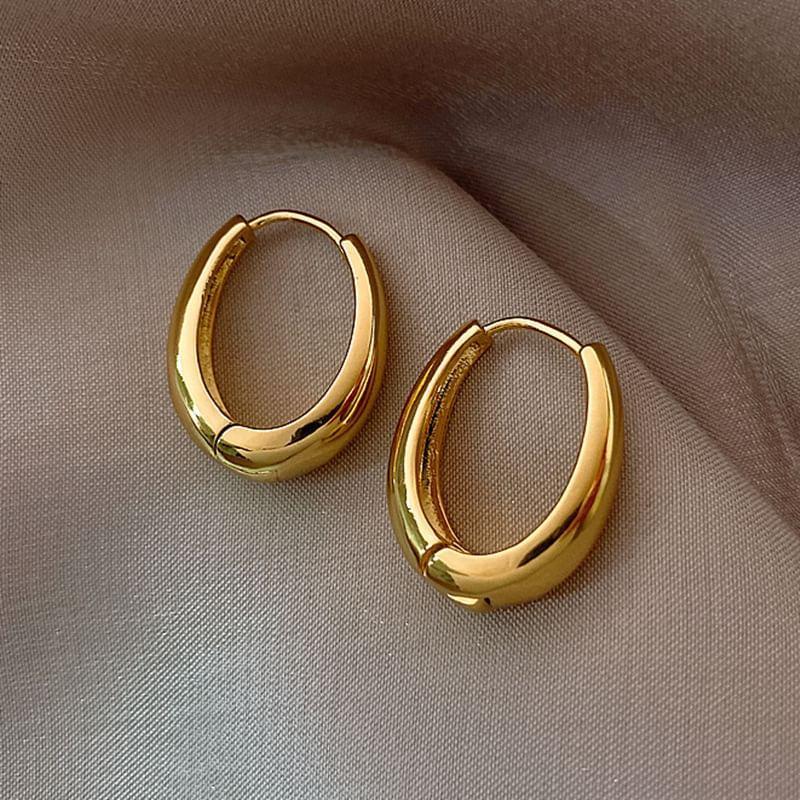 Polished Alloy Hoop Earring Product Image