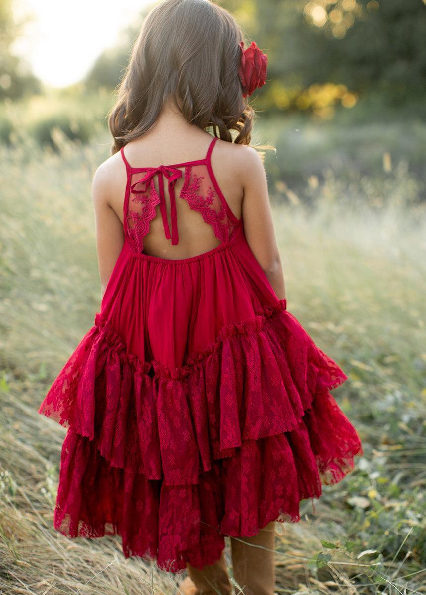 Catrina Dress in Crimson Product Image