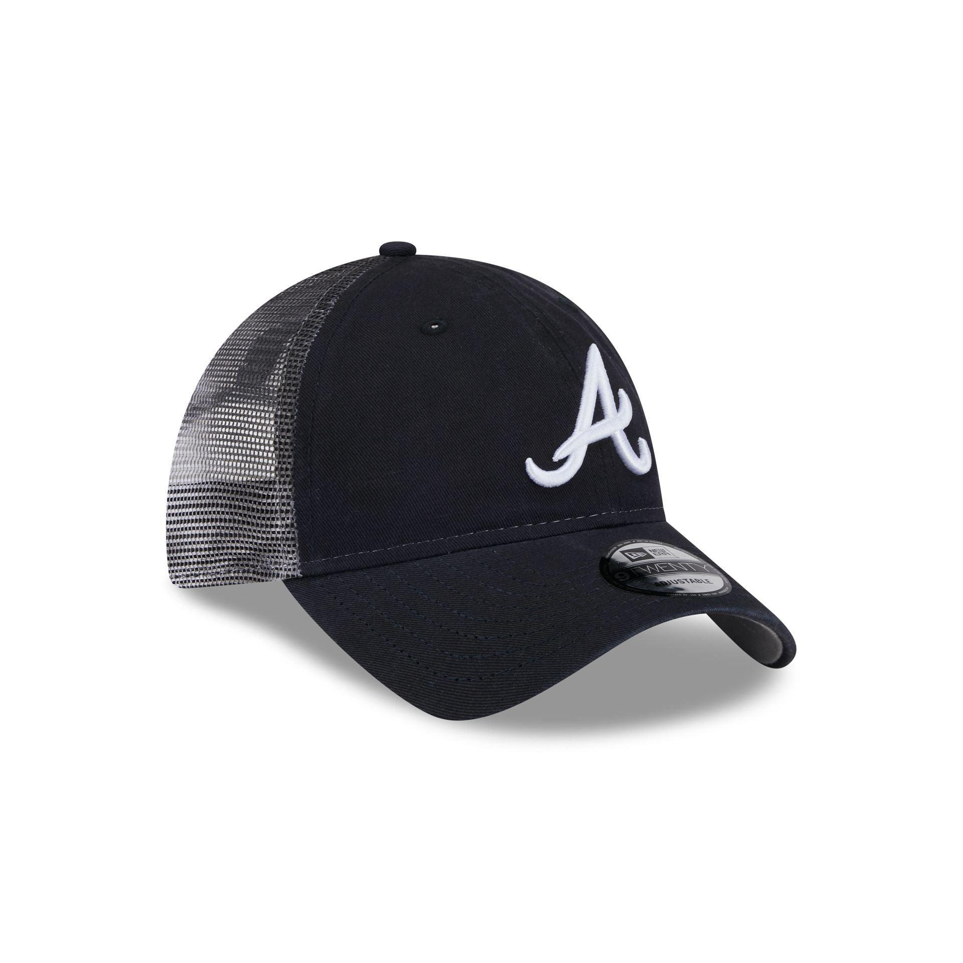 Atlanta Braves Slick 9TWENTY Trucker Hat Male Product Image