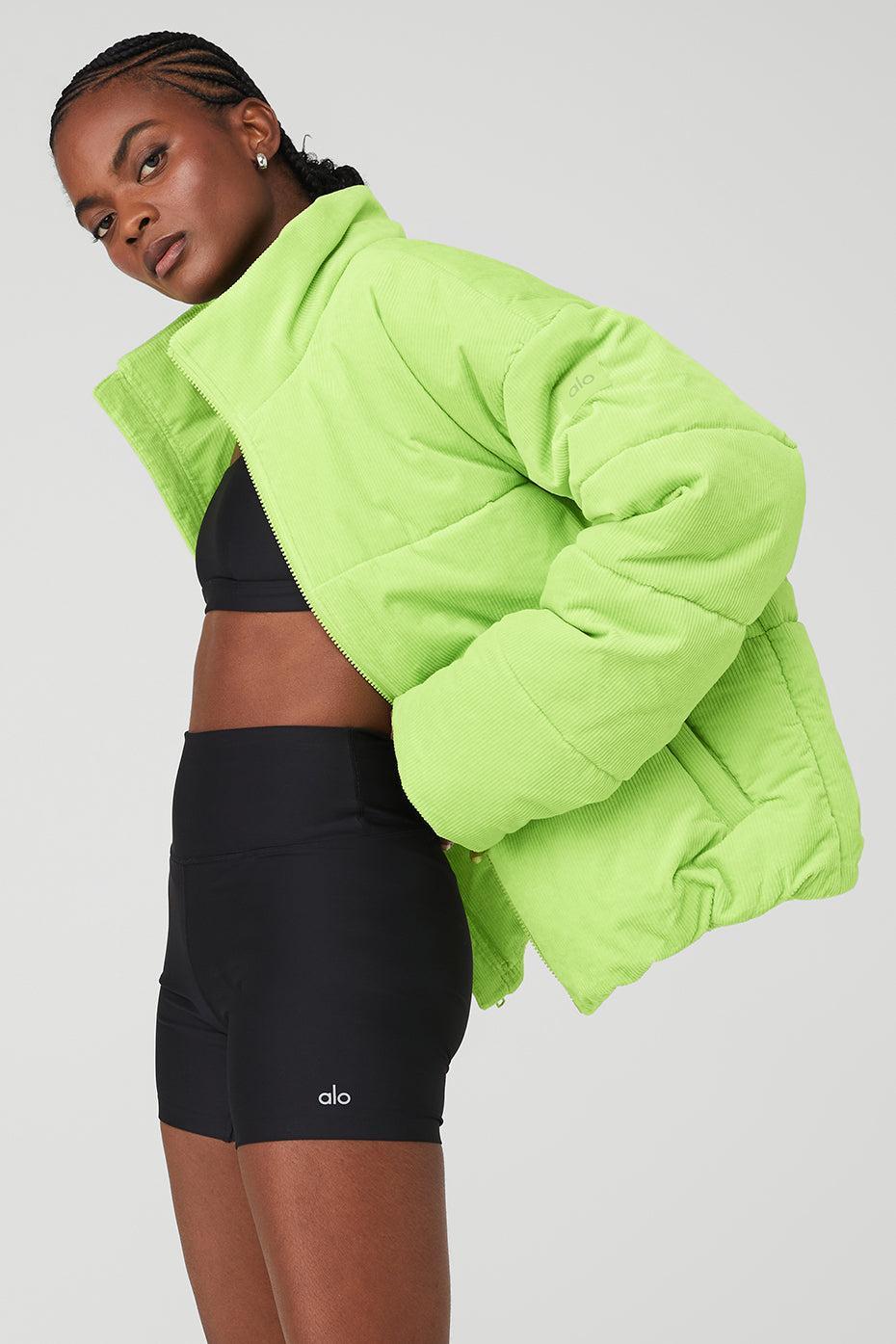 Corduroy Stage Puffer - Celery Female Product Image