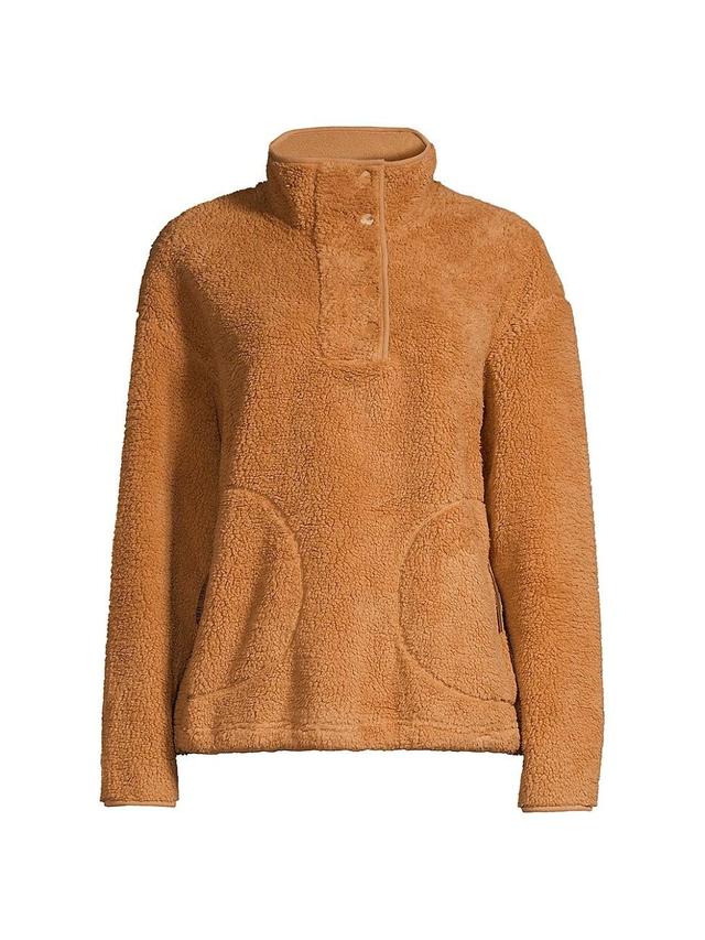 UGG Atwell Sherpa 1/2 Snap (Tar) Women's Clothing Product Image