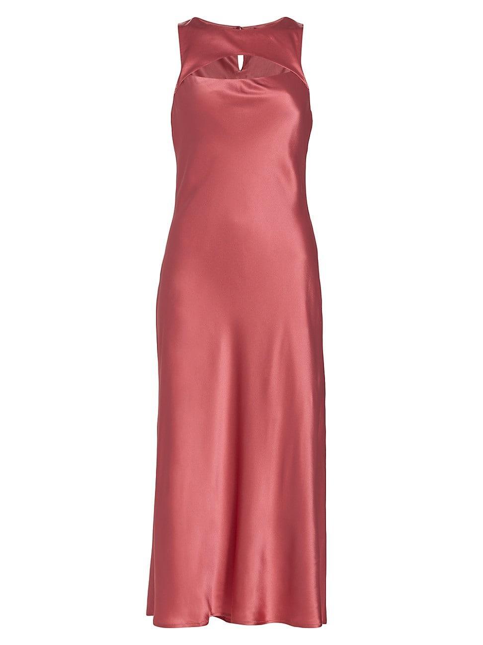 Womens Aurem Silk Cut-Out Midi-Dress Product Image