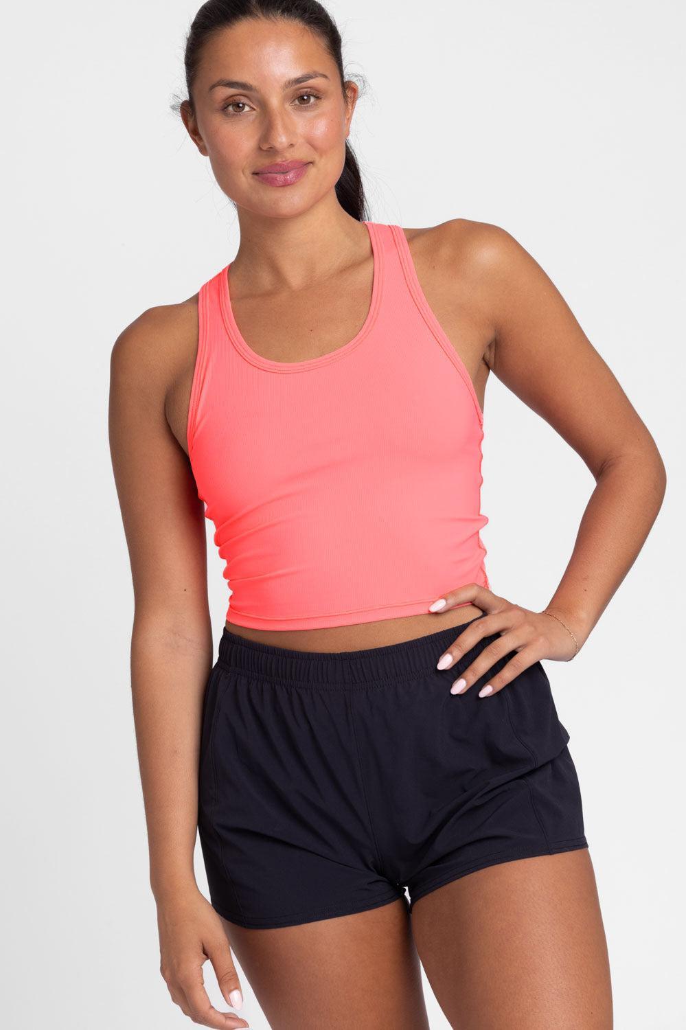 Rochelle Basic Crop Top - Melon Female Product Image